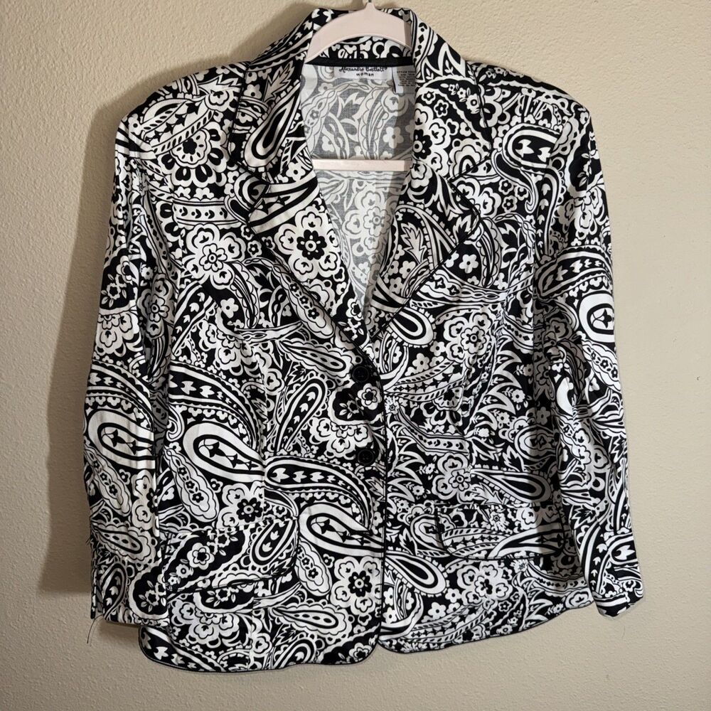 Alexandra Bartlett Women’s Blazer Black/White Floral